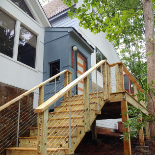 Deck construction by Impact Siding and Roofing
